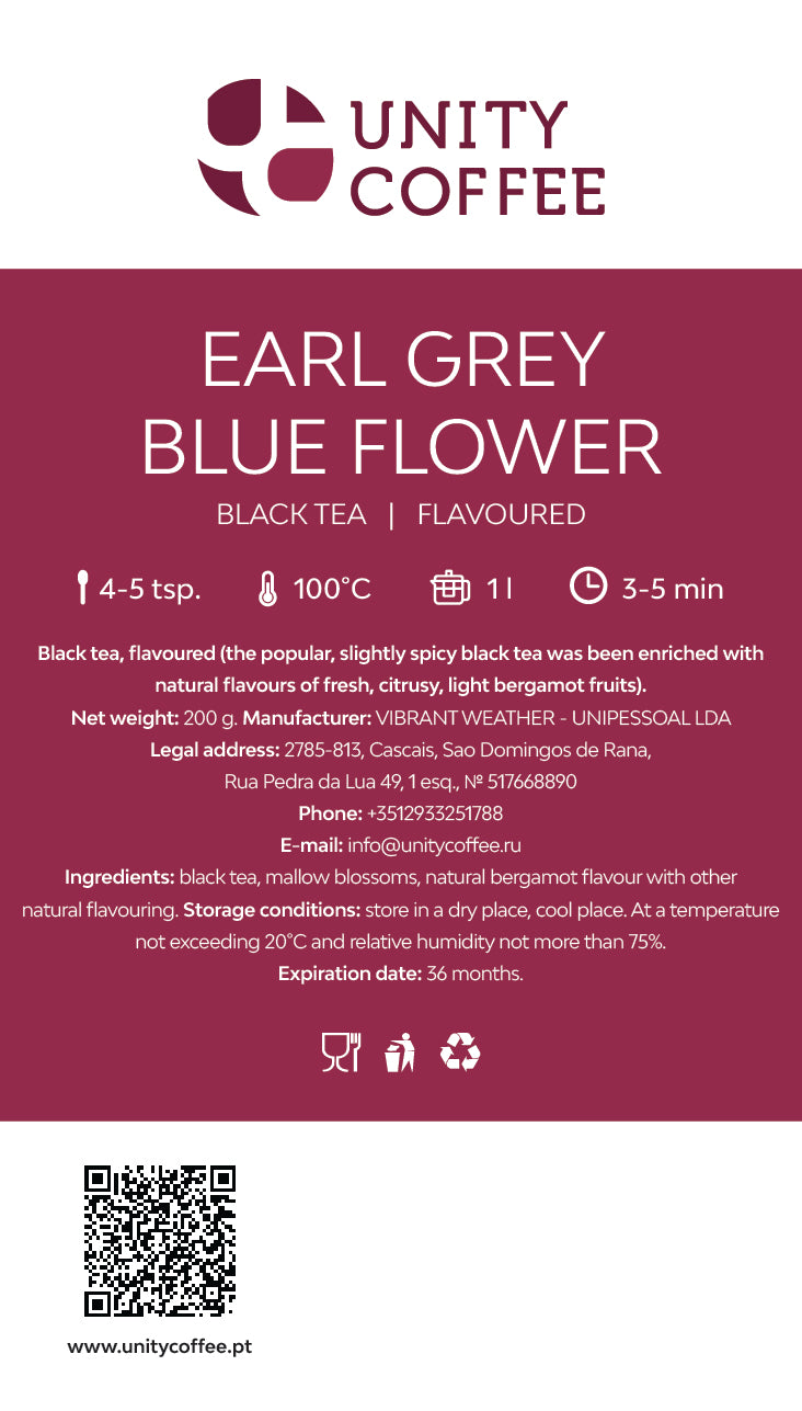 Flor Azul Earl Grey • Sabor Bergamota