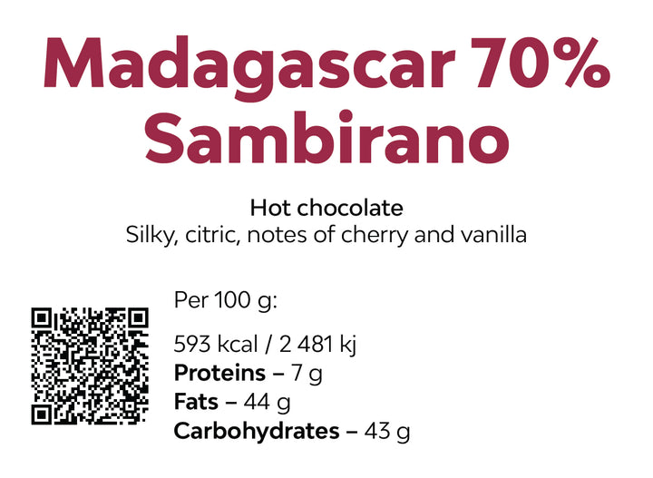 MADAGÁSCAR 70% chocolate