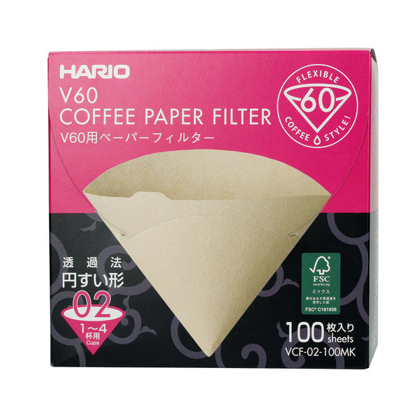 Hario Misarashi Brown Paper Filters - V60-02