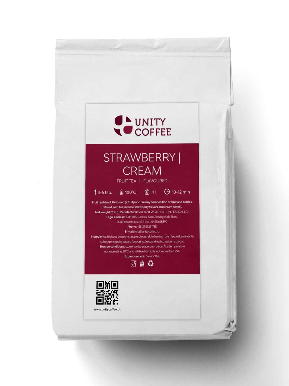 Chá Creme de Morango, compre online | Torrefadoras de café Unity ...